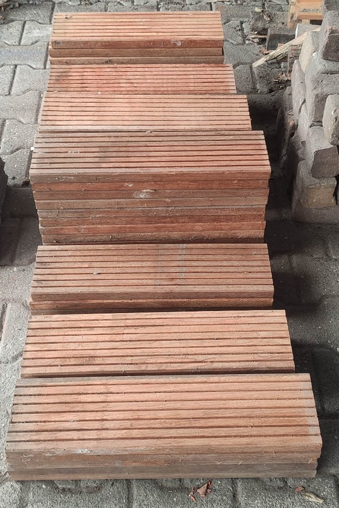 Bankirai of azobé steigerplanken vlonderplanken +- 50 cm, Tuin en Terras, Ophalen, Nieuw, Hout