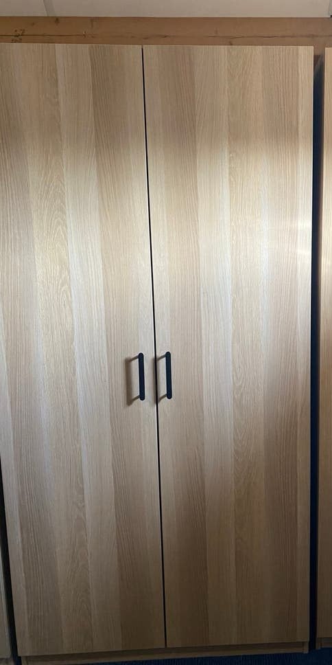Ikea pax kast eiken 100x58x200 forsand en nydala, Ophalen, 200 cm of meer, 50 tot 100 cm, Zo goed als nieuw
