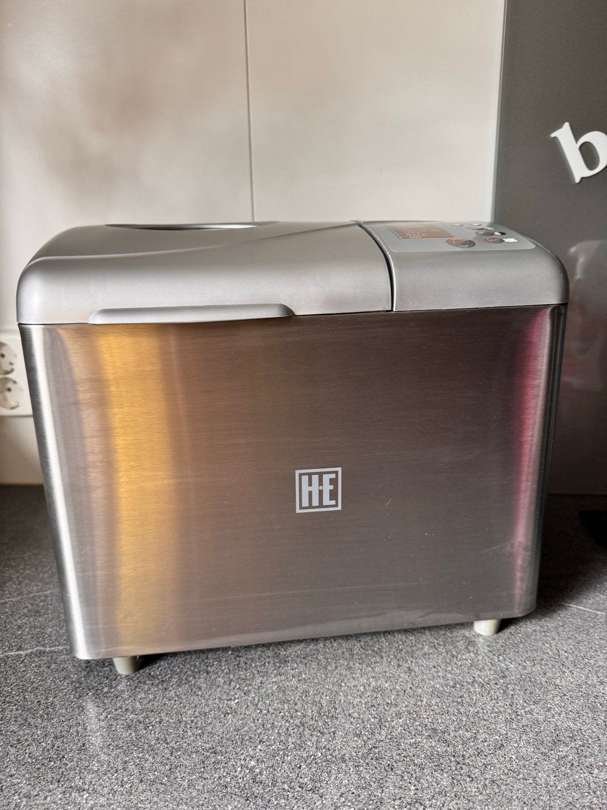 HE Broodbakmachine BR340HSS - Zilver, Witgoed en Apparatuur, Broodbakmachines, Met timer, Gebruikt, 800 tot 1200 gram deeg, Ophalen of Verzenden
