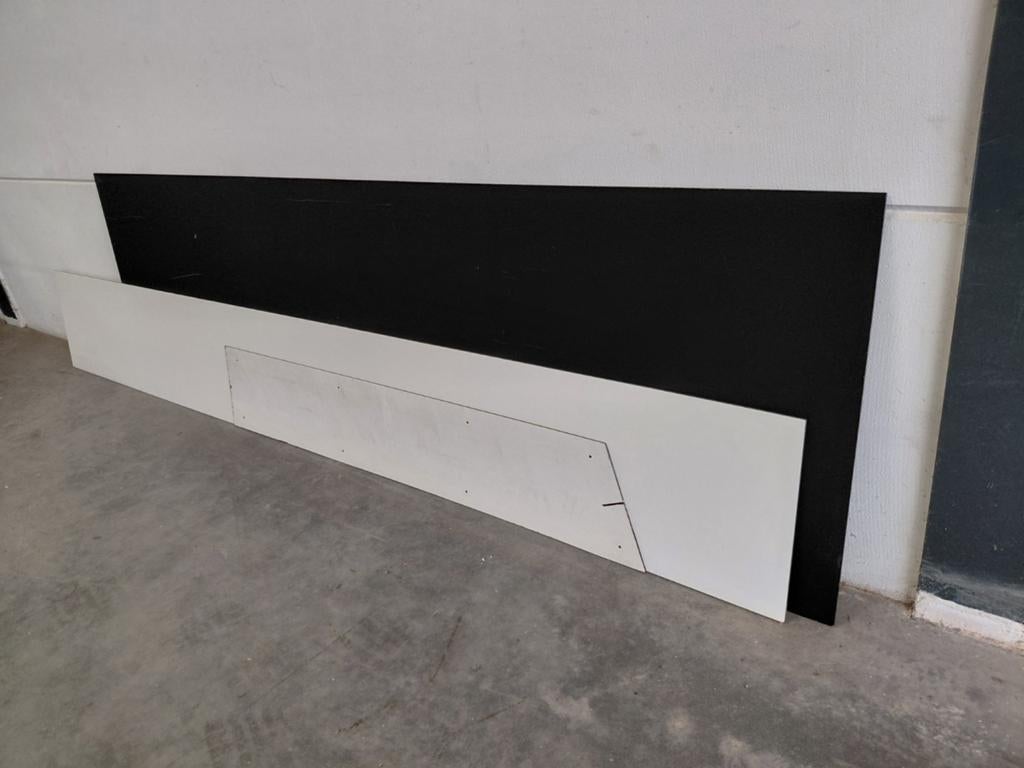 Trespa 6 mm hpl plaat
wit en zwart vanaf €7,50, Doe-het-zelf en Verbouw, Platen en Panelen, Ophalen, Zo goed als nieuw, HPL, Minder dan 20 mm