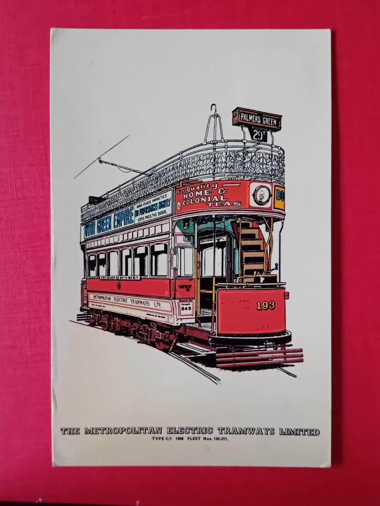 Ansichtkaart GB, Ophalen of Verzenden, Trein, Kaart of Prent