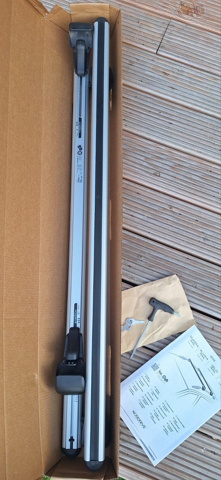 Nordrive dakdragers 120cm, Ophalen of Verzenden, Zo goed als nieuw