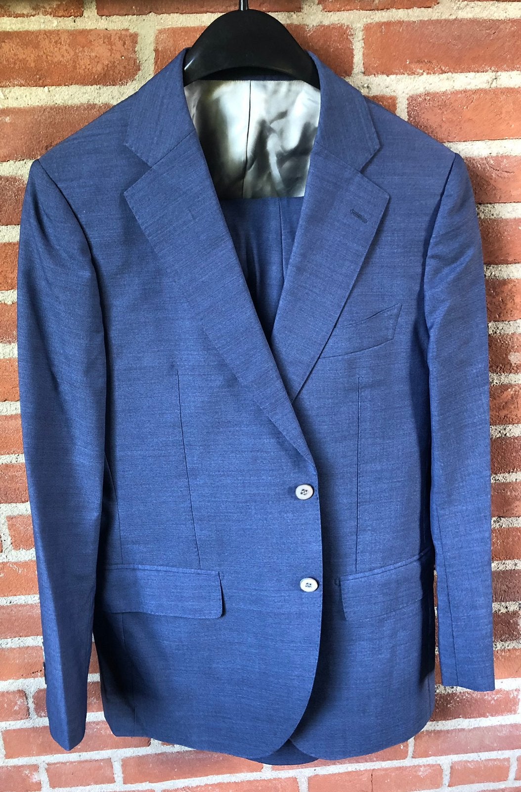 ZGAN Suitsupply Lazio Pak Super 110’S Mt 52, Kleding | Heren, Ophalen of Verzenden, Zo goed als nieuw, Maat 52/54 (L), Blauw