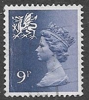 GB - WALES 9p. zegel - Koningin Elisabeth II - 1978, Postzegels en Munten, Verzenden, Gestempeld