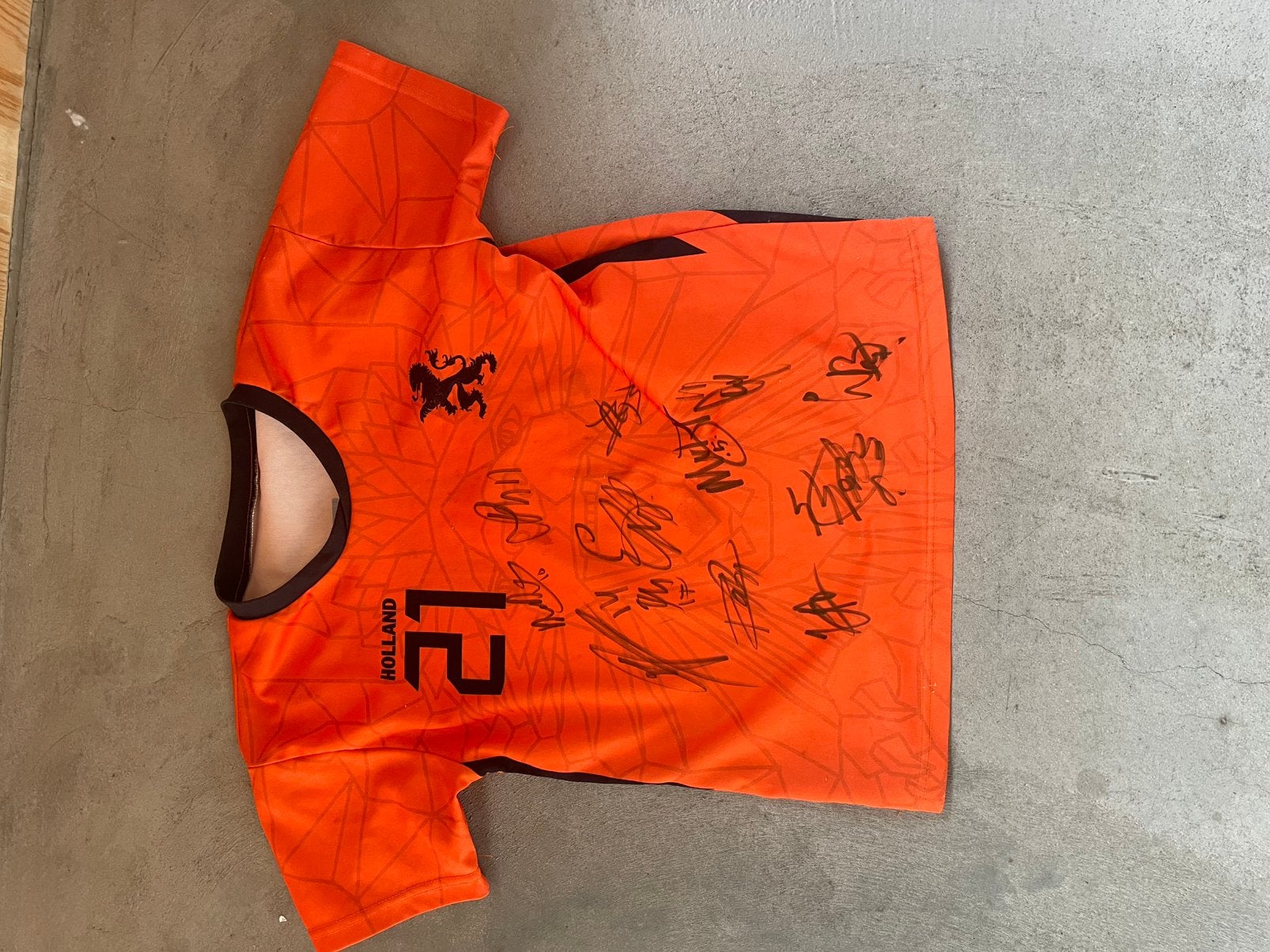 Leeuwinnen voetbalshirt + 12 handtekeningen, Maat XL, Ophalen of Verzenden, Zo goed als nieuw, Shirt