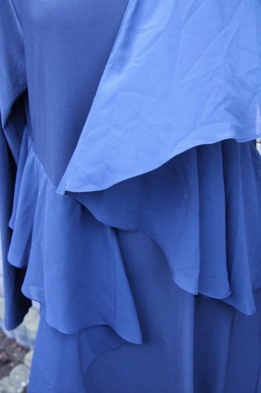 Jurk donkerblauw Yoek mt 42/44 Vaste prijs, Yoek, Blauw, Maat 42/44 (L), Ophalen of Verzenden