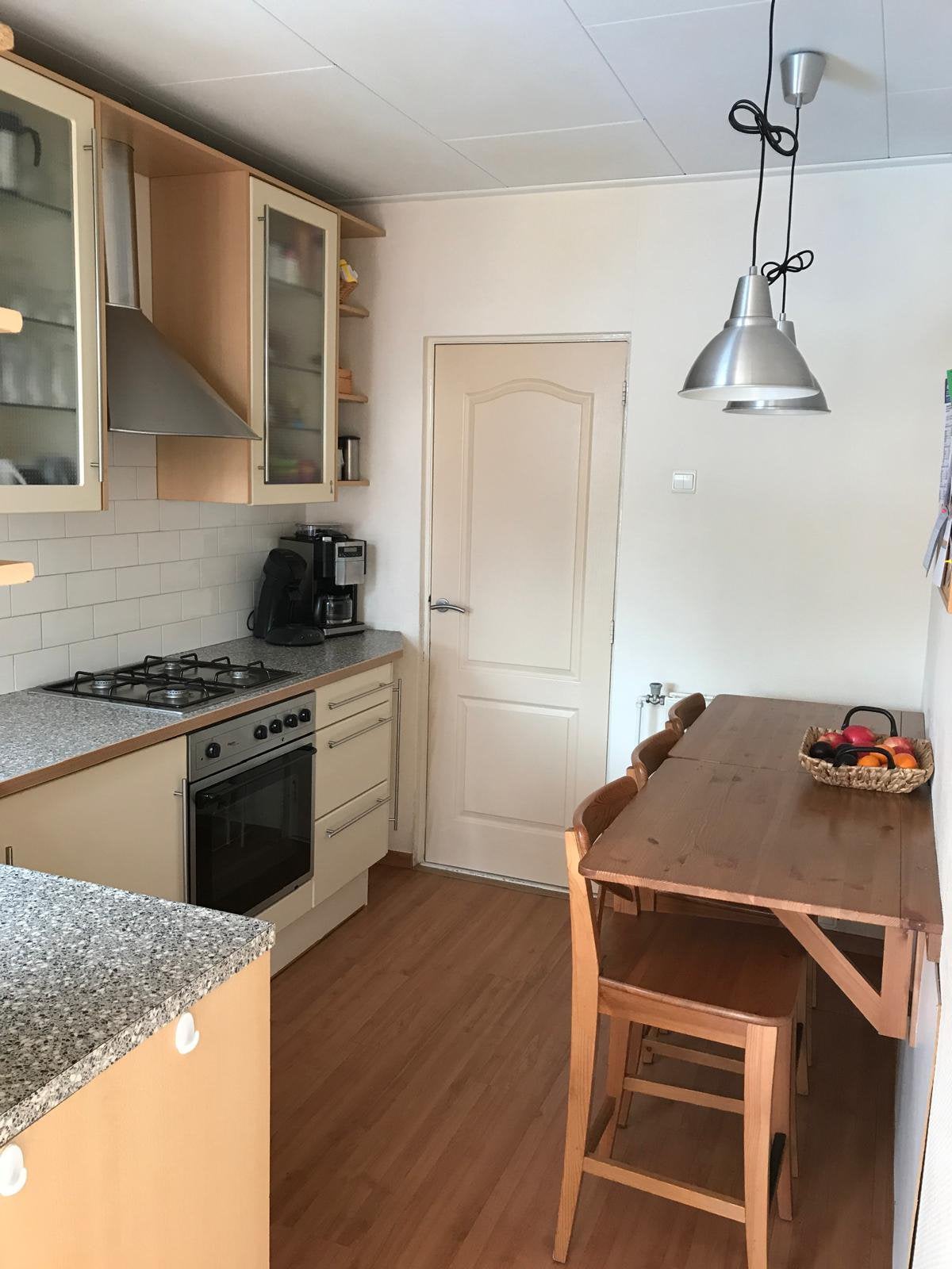 3 Barkrukken ikea met rugleuning, Huis en Inrichting, Ophalen, Gebruikt, Bruin, Overige typen