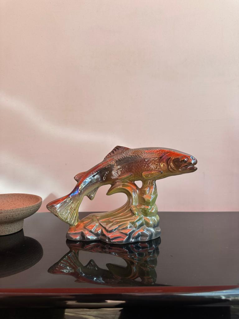 Vintage keramische visfiguur Hubert Bequet België, Antiek en Kunst, Ophalen of Verzenden