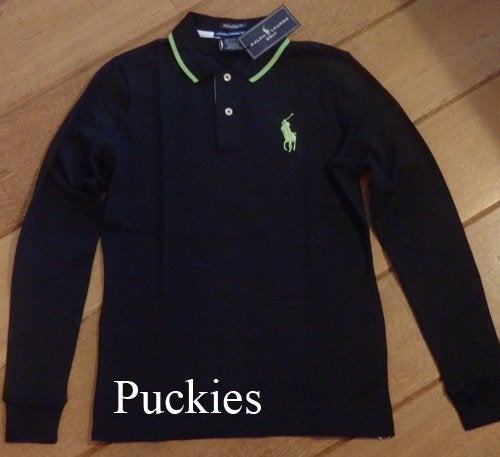 Maat S Zwarte Ralph Lauren dames Big Pony polo *NIEUW*, Zwart, Nieuw, Ophalen of Verzenden, Lange mouw
