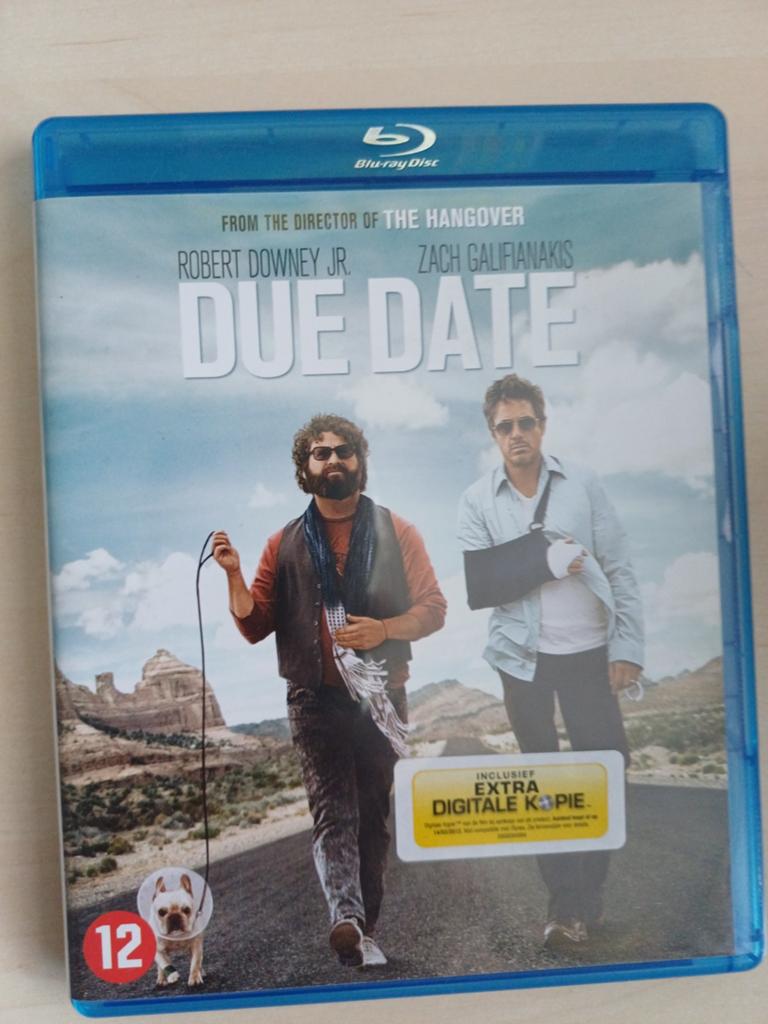 Due Date Blu-ray - Komedie met Robert Downey Jr., Cd's en Dvd's, Blu-ray, Ophalen of Verzenden, Zo goed als nieuw, Humor en Cabaret