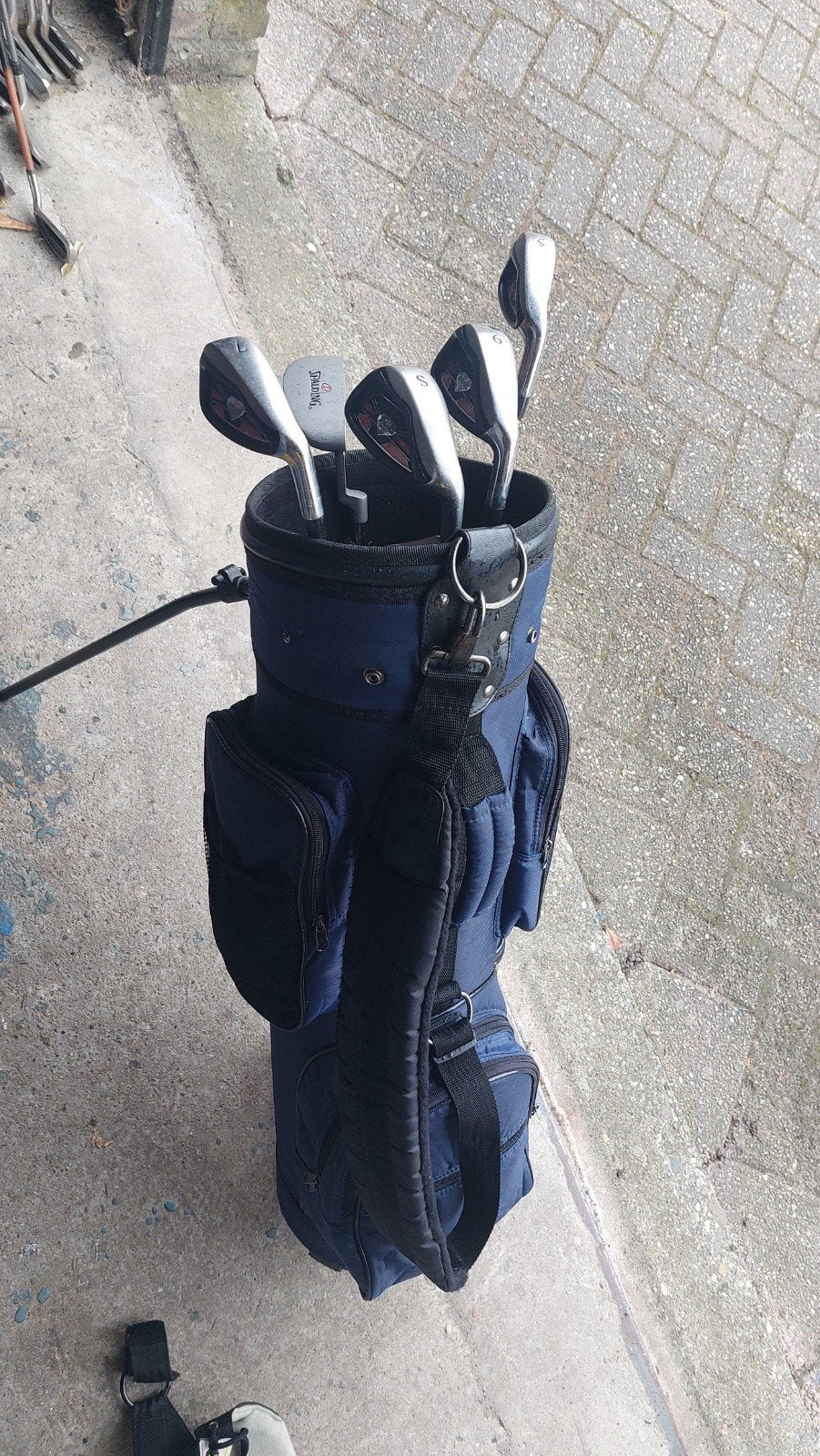 halve golfset spalding sw,9,7,5 en putter en 3-wood, Sport en Fitness, Ophalen, Gebruikt, Set