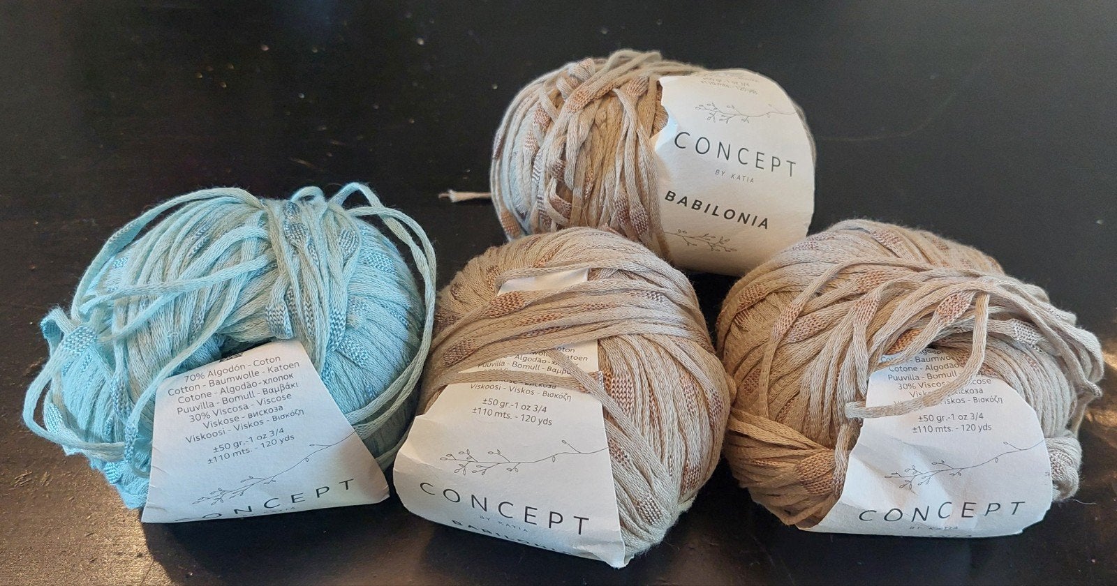200 gram Katia Concept Babilonia garen - Katoen/Viscose mix, Ophalen of Verzenden, Nieuw, Breien of Haken, Wol of Garen