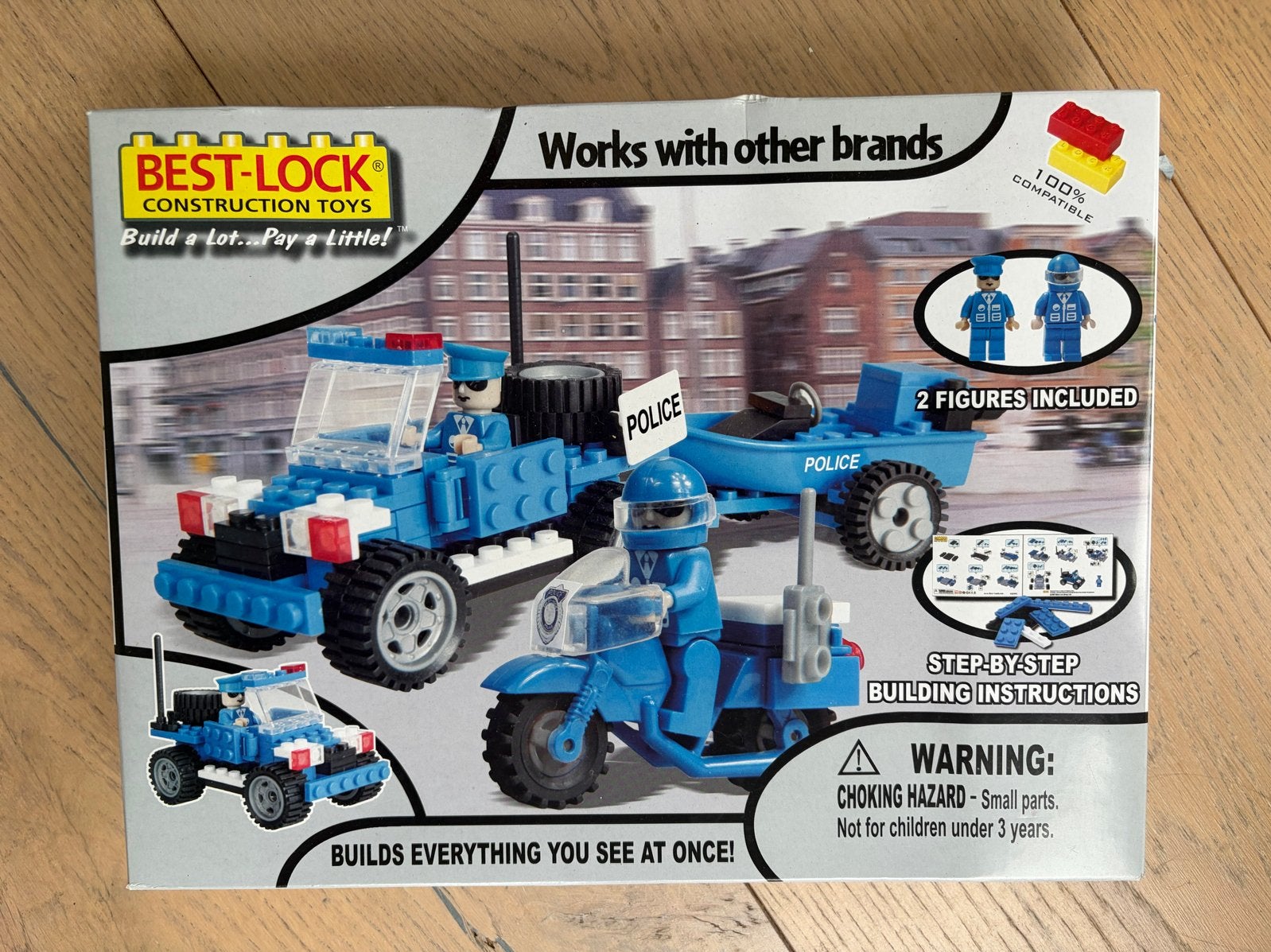 NIEUW tip Bestlock Lego set: Jeep, auto met oplegger en boot, Ophalen of Verzenden, Nieuw, Overige merken