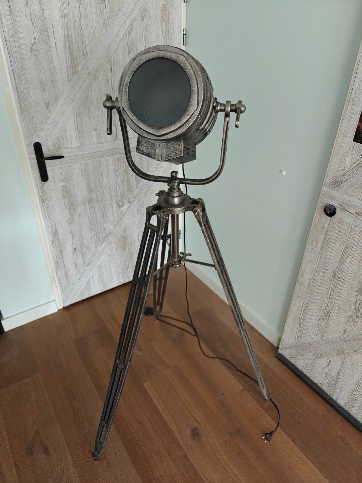 industriële zware loods 5 vloerlamp, Ophalen, Zo goed als nieuw, E27 (groot), 150 tot 200 cm