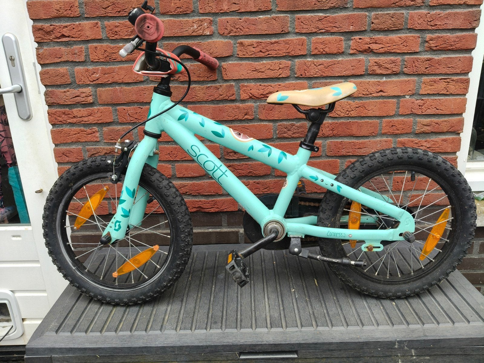 Scott Contessa 16 inch kinderfiets - gebruikt, 16 tot 20 inch, Velgrem, Ophalen of Verzenden, Zo goed als nieuw