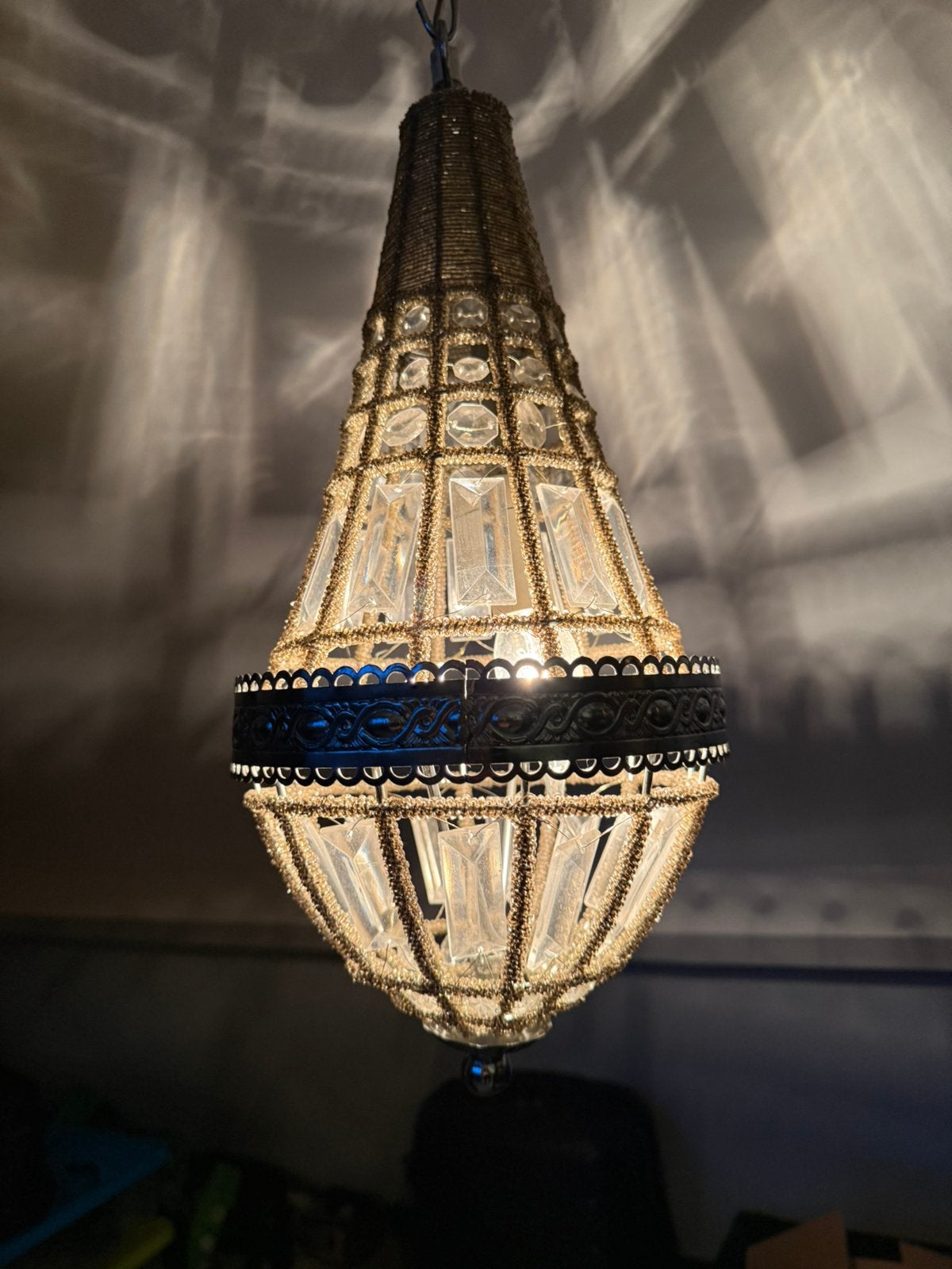 Prachtige kroonluchter in Eichholtz stijl, Ophalen of Verzenden, Zo goed als nieuw, Glas