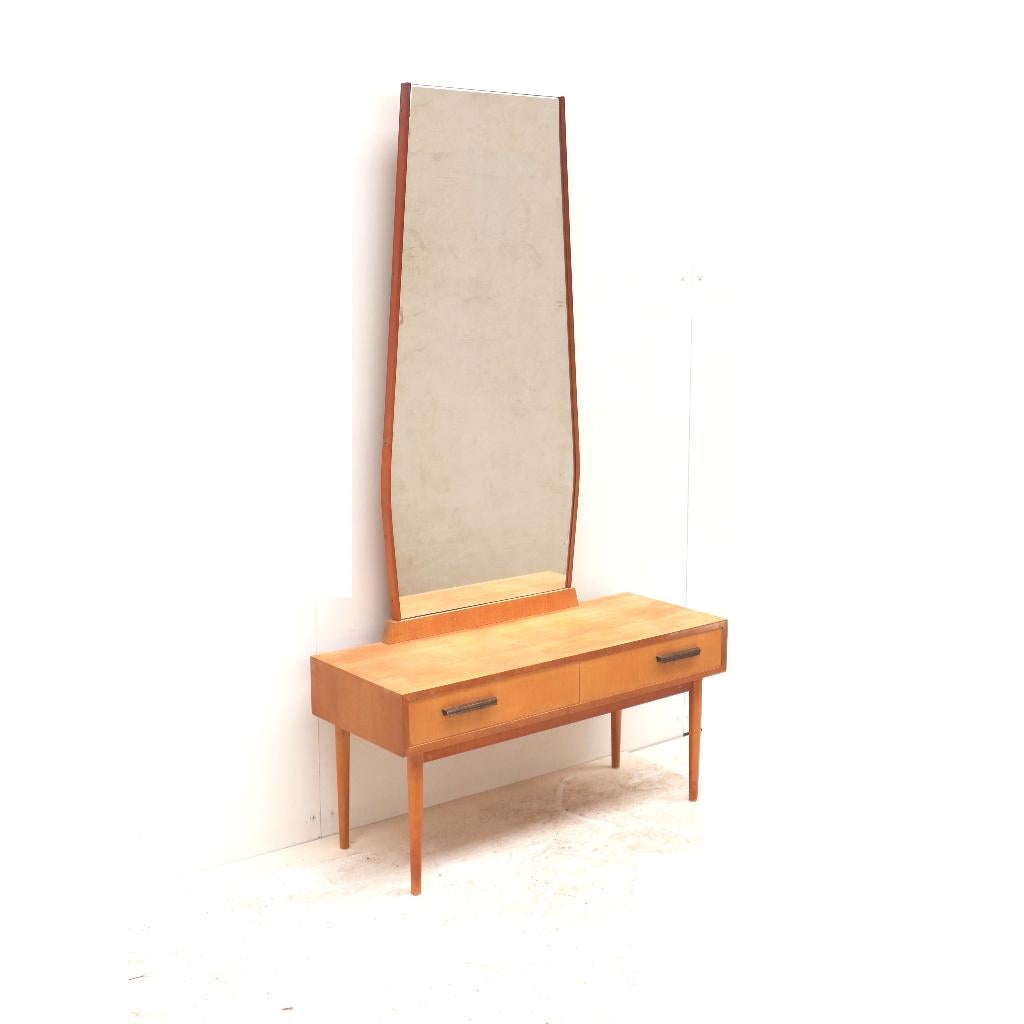Vintage kaptafel spiegel jaren '60 '70 midcentury design, Verzenden, Gebruikt, 50 tot 100 cm, Minder dan 100 cm
