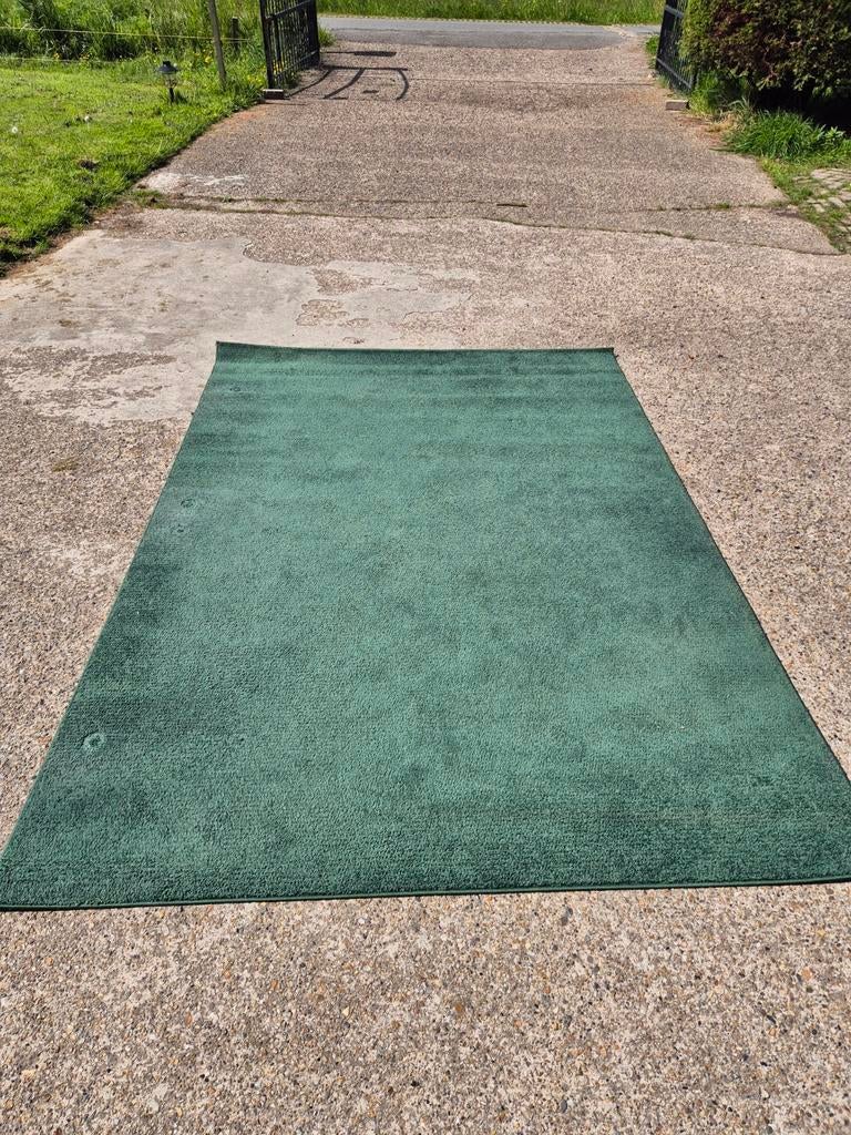 Groen vloerkleed IKEA SPORUP 170x240 cm, Ophalen, Gebruikt, Modern, Scandinavisch, 150 tot 200 cm