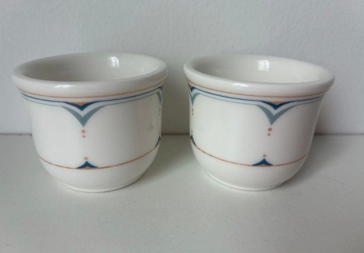 Villeroy & Boch eierdopjes/ espressokopjes, set van 2, Klassiek, Villeroy & Boch, Ophalen of Verzenden, Zo goed als nieuw