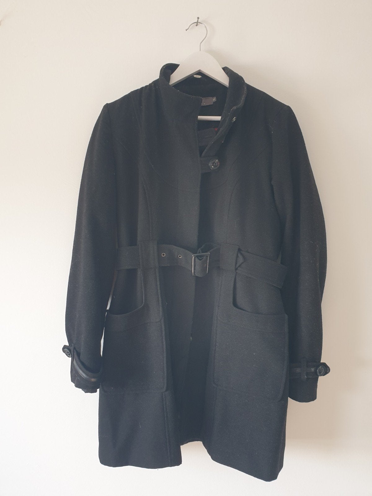 Zoi woman 42 XL dames jas zwart stof dames manteljas, Zoi woman, Zwart, Maat 42/44 (L), Ophalen of Verzenden