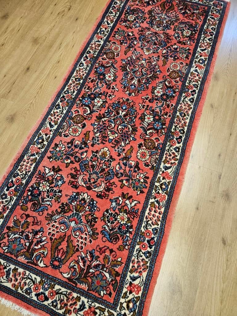 Handgeknoopt perzisch tapijt sarough 210x84, Info@SlatsAntiek.nl, Crème, Perzisch, Vof Slats Antiek