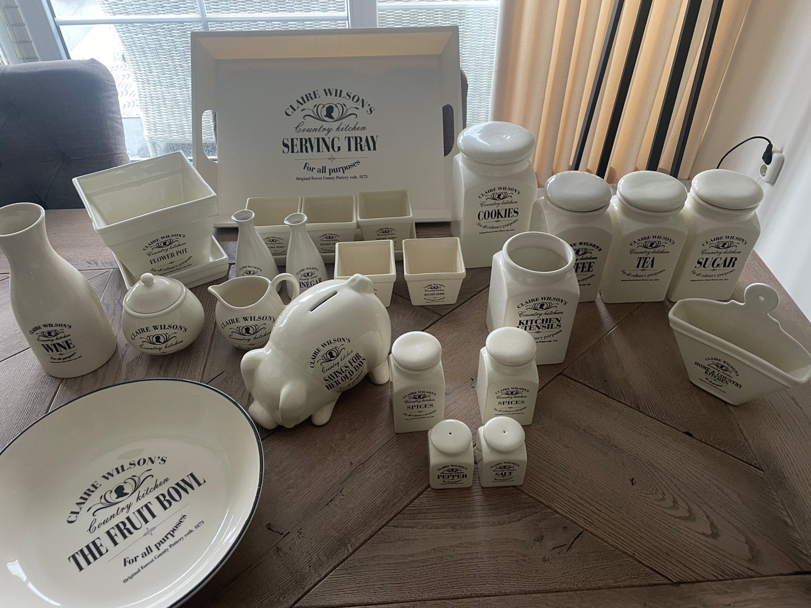 Claire Wilson’s servies, Ophalen, Zo goed als nieuw, Porselein, Landelijk/Boerenbont