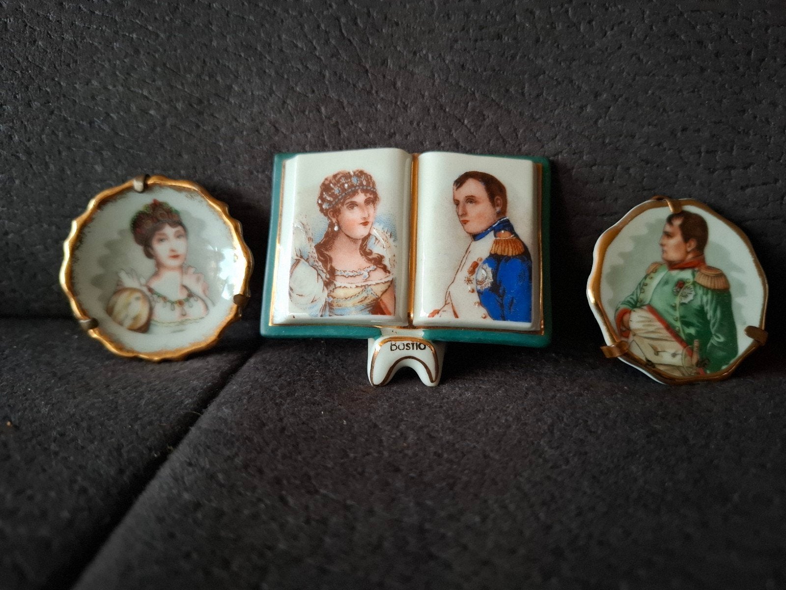 Set van 3 Limoges miniaturen: Napoleon en Josephine, Ophalen of Verzenden