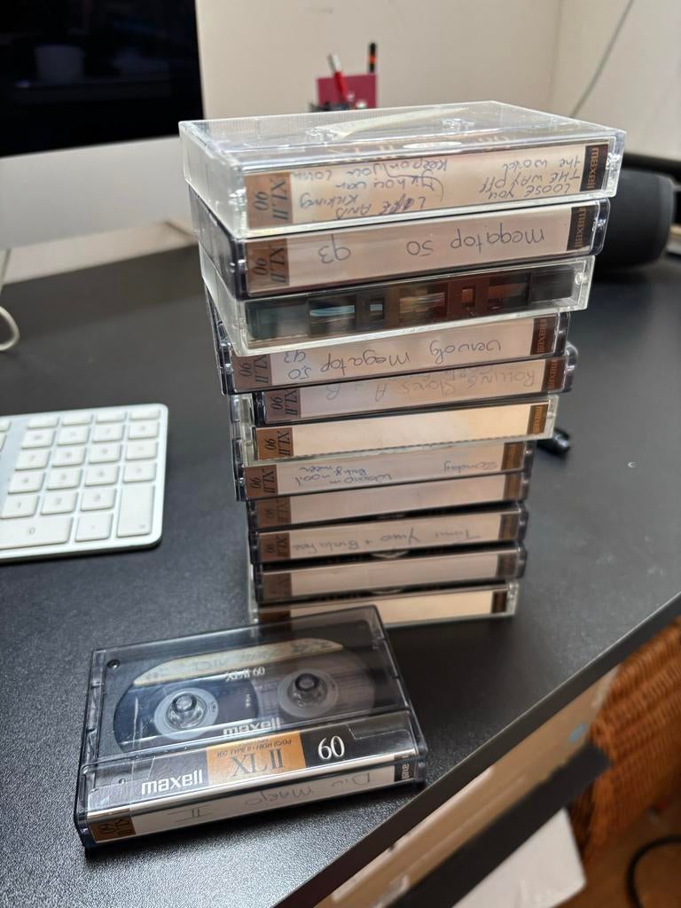 11x Maxell XLII 90 + 1x Maxell XLII 60 High Position Cassett, Cd's en Dvd's, Cassettebandjes, Gebruikt, 2 t/m 25 bandjes, Ophalen of Verzenden