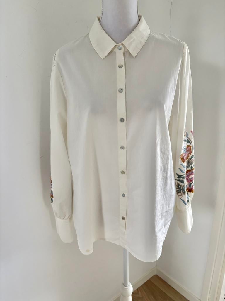 Leuke Purdey blouse - maat 42, Ophalen of Verzenden, Zo goed als nieuw, Maat 42/44 (L), Wit