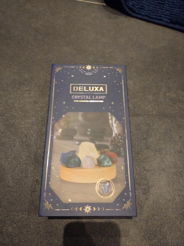 DELUXA  Meditatie Stenen set met kristallen lamp, Sieraden, Tassen en Uiterlijk, Edelstenen, Ophalen of Verzenden, Nieuw