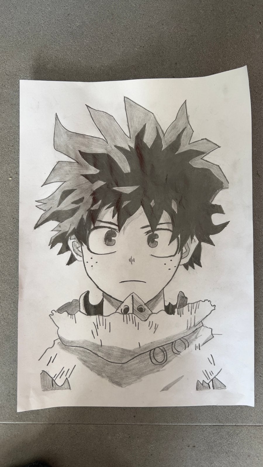 Deku drawing My Hero Academia selfmade, Antiek en Kunst, Ophalen of Verzenden, Tekening, Potloodtekening, Handgemaakt