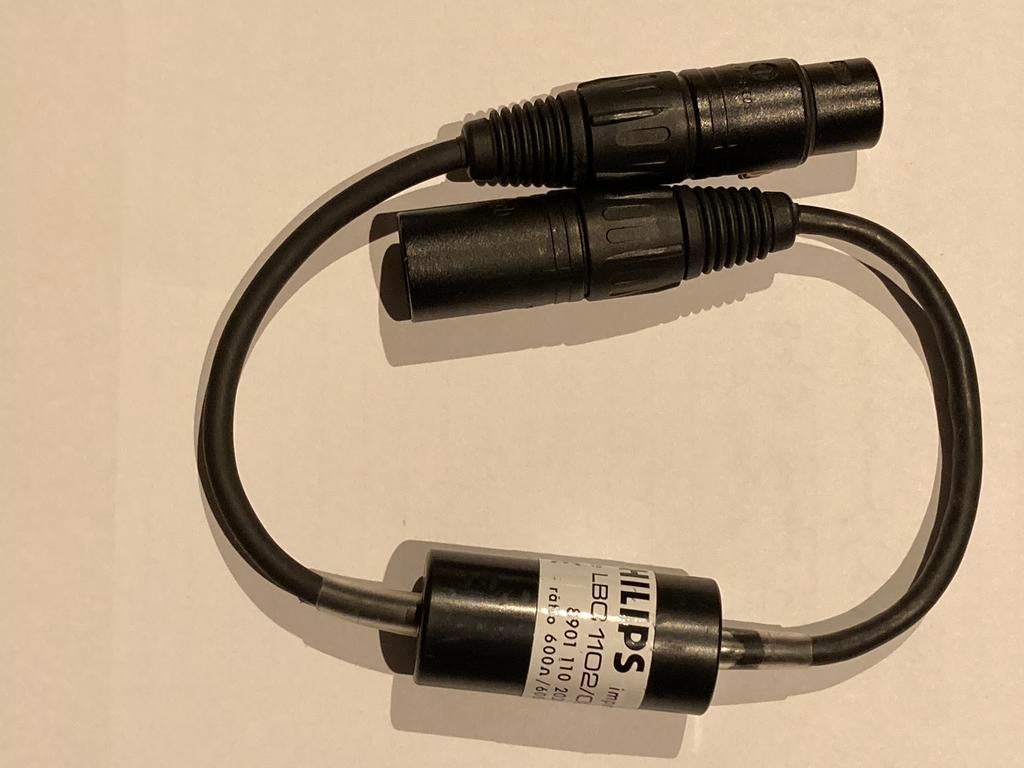 Philips LBC1102/02 kabel transformator 1:1 (600 ohm), Ophalen of Verzenden, Zo goed als nieuw, Minder dan 2 meter, Optische kabel