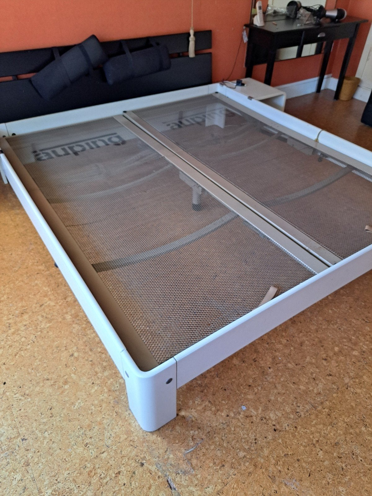 Auping bedframe met verstelbare bedbodems, Ophalen, Wit, Tweepersoons, 180 cm