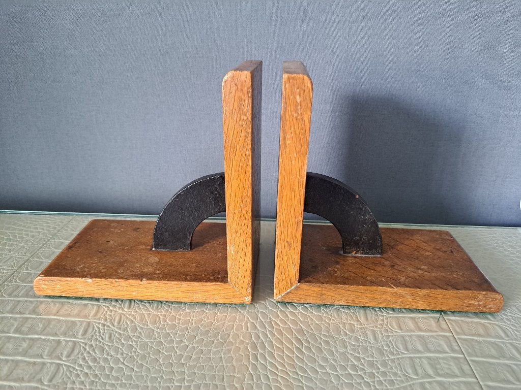 Twee vintage boekensteunen in Art Deco stijl, Ophalen of Verzenden, Gebruikt
