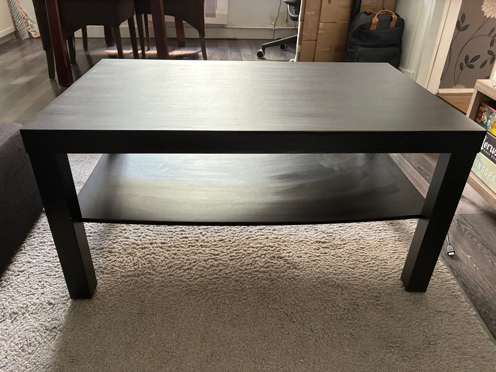 Salontafel zwart IKEA, Ophalen, Gebruikt, 100 tot 150 cm, 50 tot 100 cm