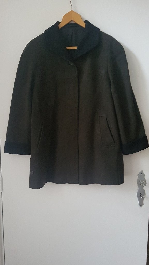 Mooi winterjas, maat 40, bruin met zwarte col en manchetten, Ophalen of Verzenden, Nieuw, Maat 38/40 (M), Bruin