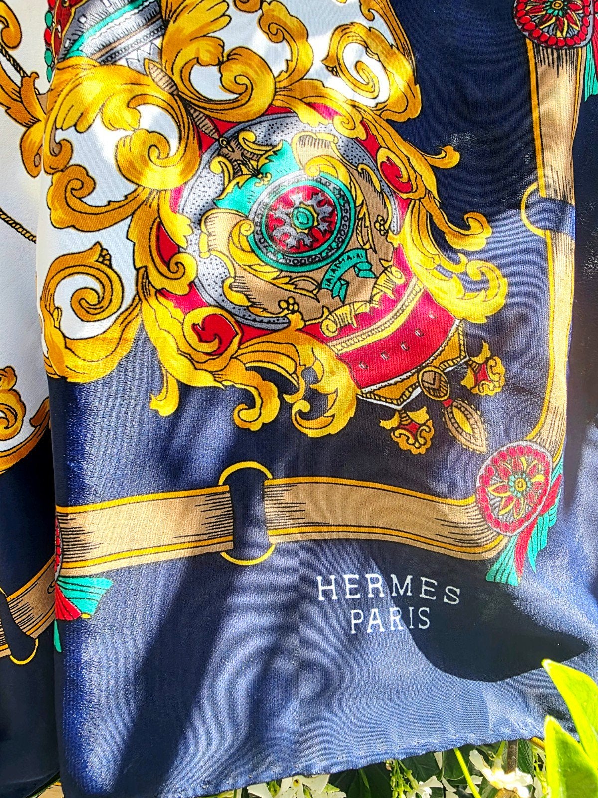 Hermes Paris zijden sjaal met barokprint, Ophalen of Verzenden