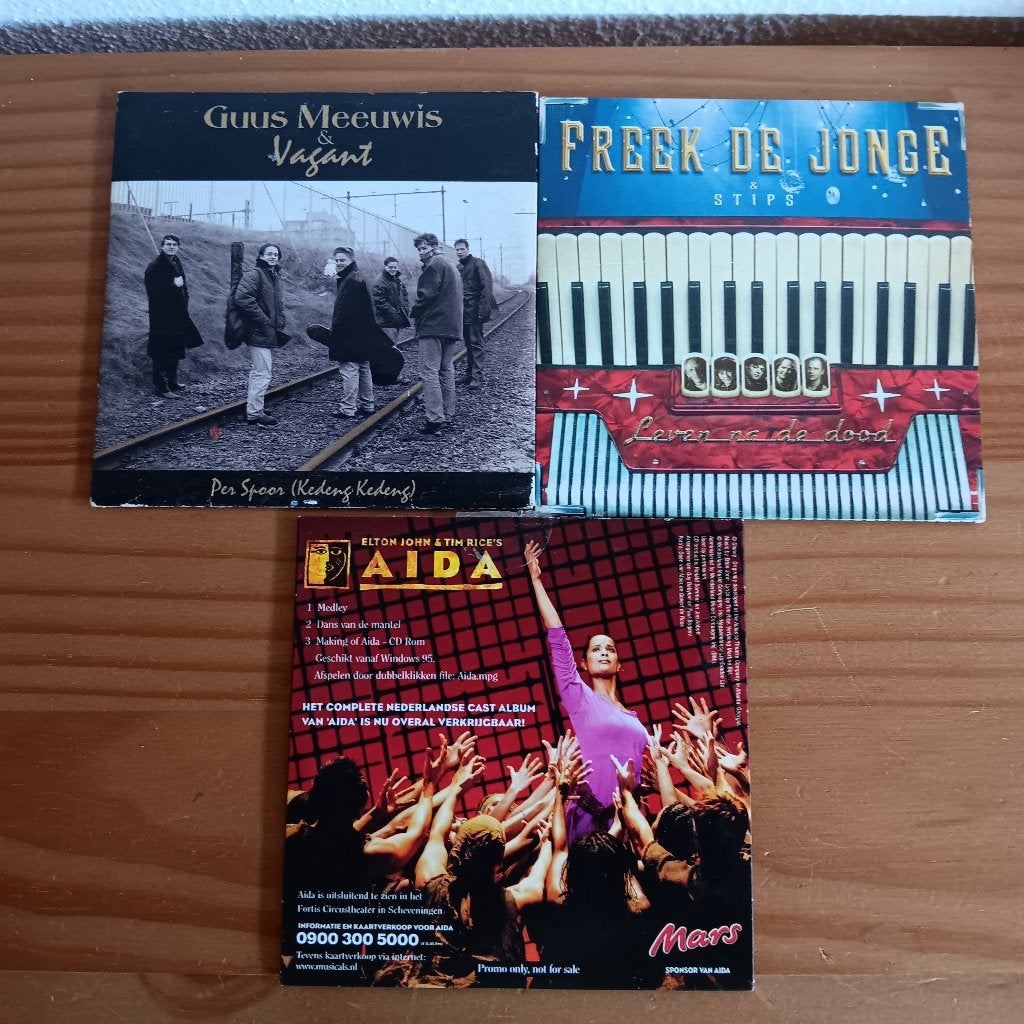 CD's: Aida, Guus Meeuwis, Freek de Jonge & Stips, Ophalen of Verzenden, Gebruikt, Overige genres