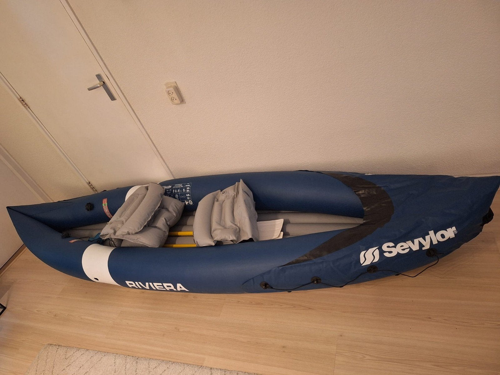 Sevylor Riviera opblaasbare kajak met elektrische pomp, Watersport en Boten, Kajaks, Ophalen of Verzenden, Opblaasbaar, Zo goed als nieuw