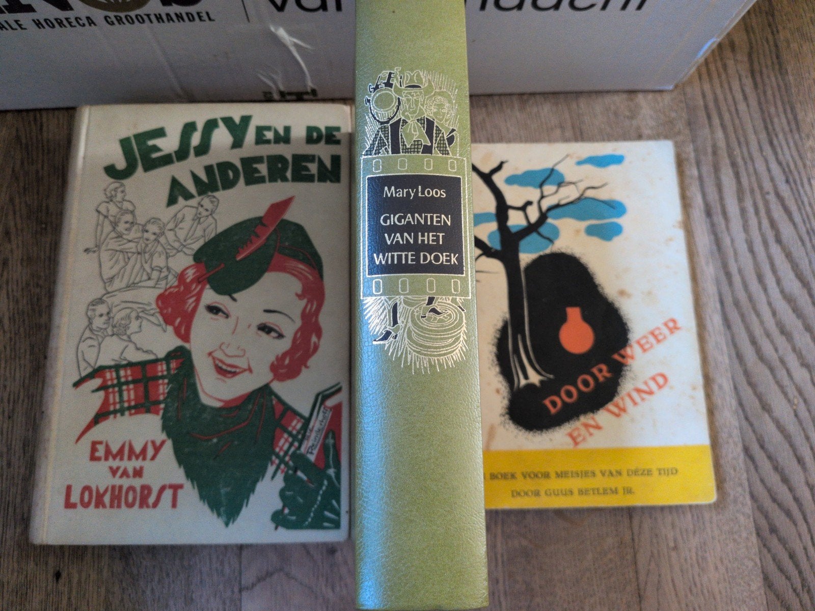 Vintage boeken: Jessy en de Anderen, Giganten, Door Wee, Ophalen of Verzenden, Gelezen, Emmy van Lokhorst, Mary Loos, Guus Betlem