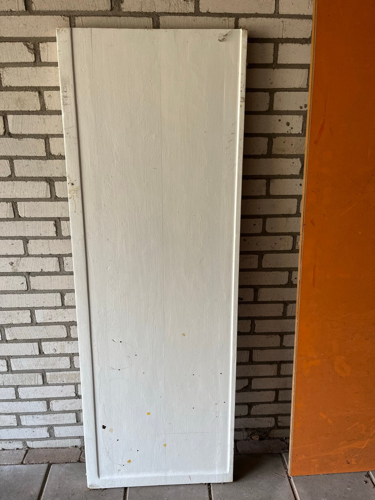 Massief beuken aanrechtblad, wit geschilderd, Ophalen, Gebruikt, Hout, Wit