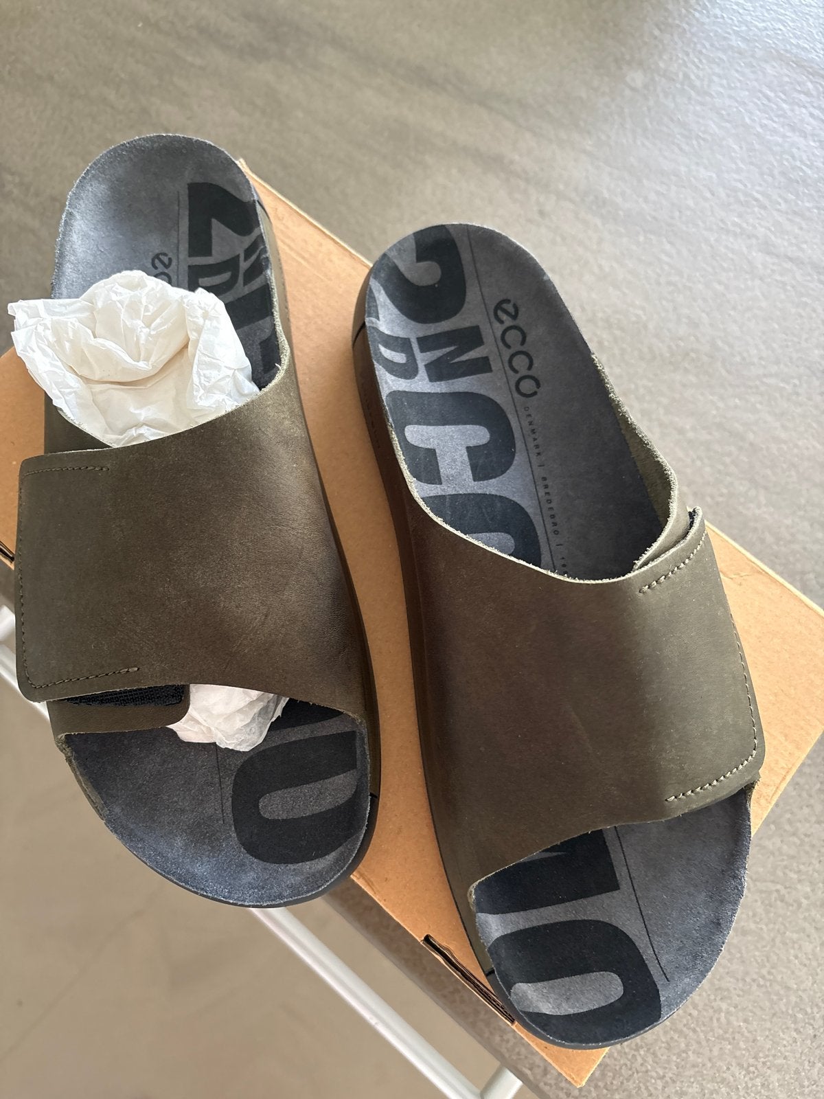 Ecco slipper voor mannen maat 44/45 (valt als 45), Slippers, Overige kleuren, Nieuw, Ophalen of Verzenden