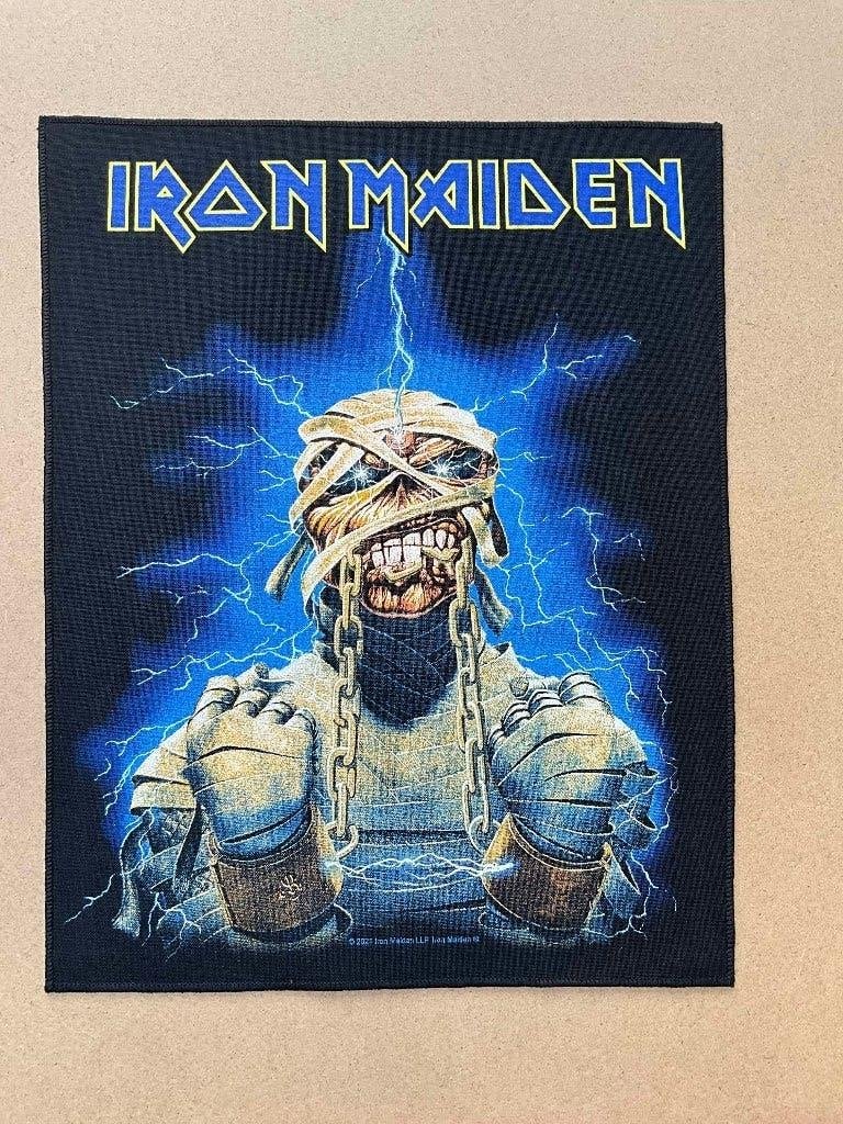 Grote backpatch van iron maiden powerslave eddie, Grote backpatch van iron maiden powerslave eddie, Nieuw, Ophalen of Verzenden