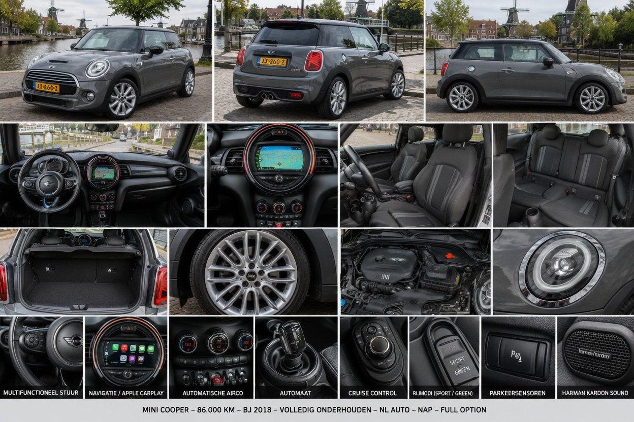 Mini 3-deurs (f56) 1.5 136pk 2018 Grijs, Auto's, Mini, Voorwielaandrijving, 136 pk, 4 stoelen, 49 €/maand