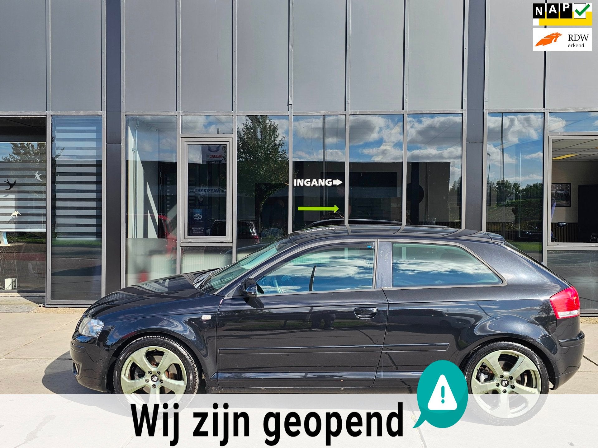 Audi A3 2.0 TFSI Ambition - Clima - Cruise -, Auto's, Stof, Gebruikt, 1984 cc, Zwart
