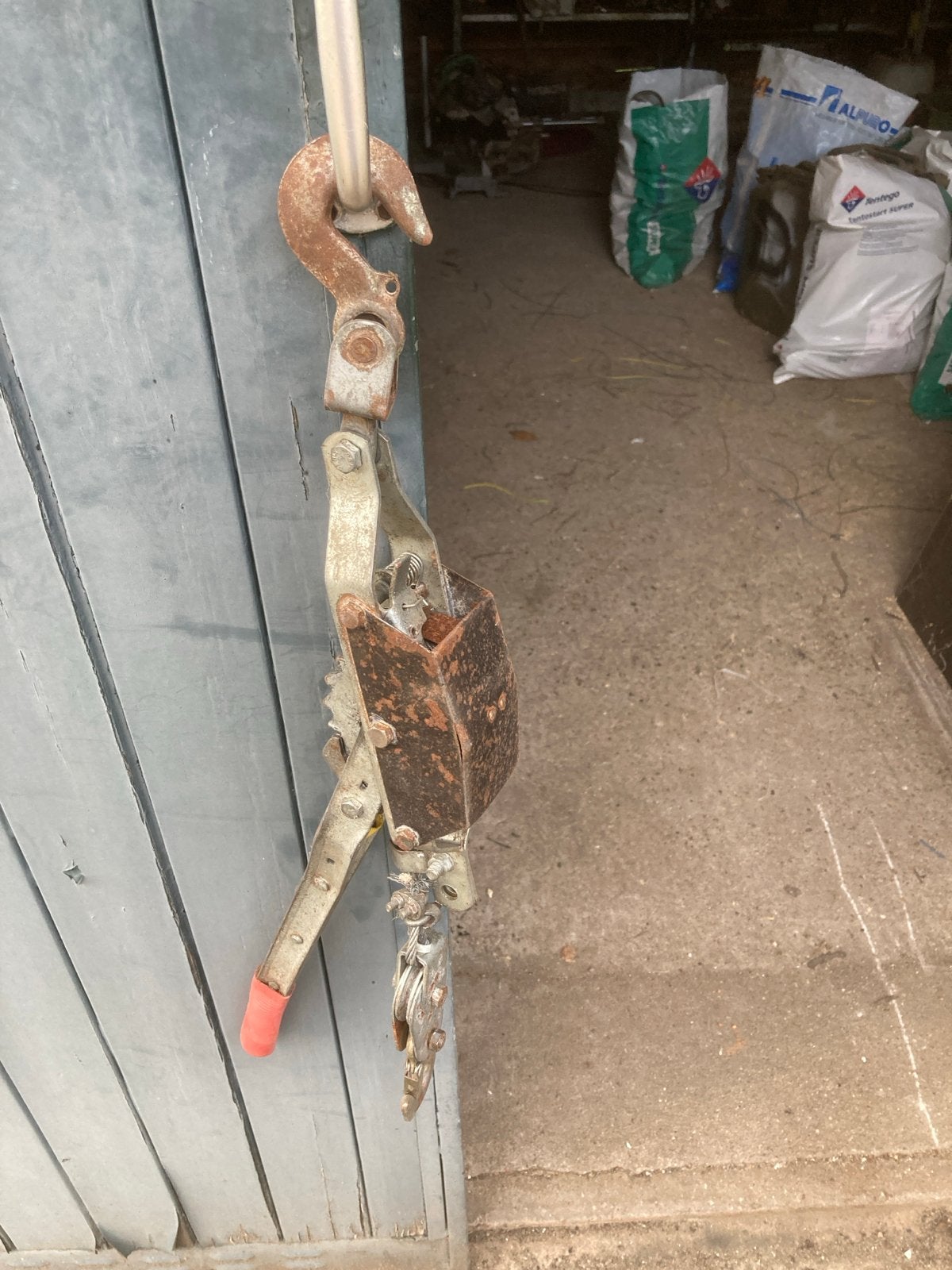 Handlier met staalkabel - Gebruikt maar functioneel, Ophalen of Verzenden, Gebruikt, Handmatig