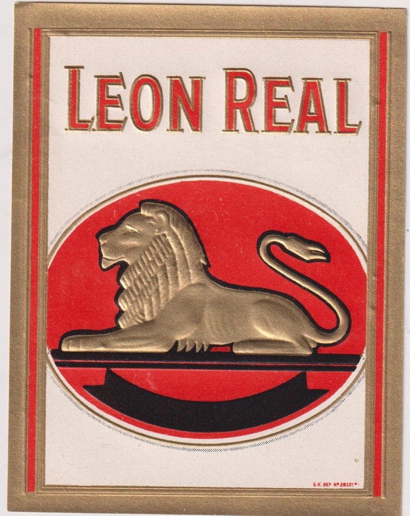 sigarenbanden - etiket - LEON REAL, Ophalen of Verzenden, Zo goed als nieuw, Sigarenbandjes