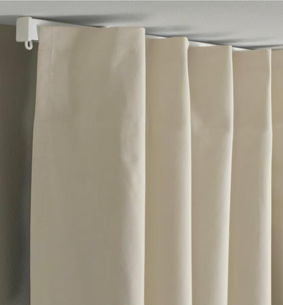 Verduisterend gordijn Bengta (Ikea), 200 cm of meer, Beige, Ophalen of Verzenden, Zo goed als nieuw