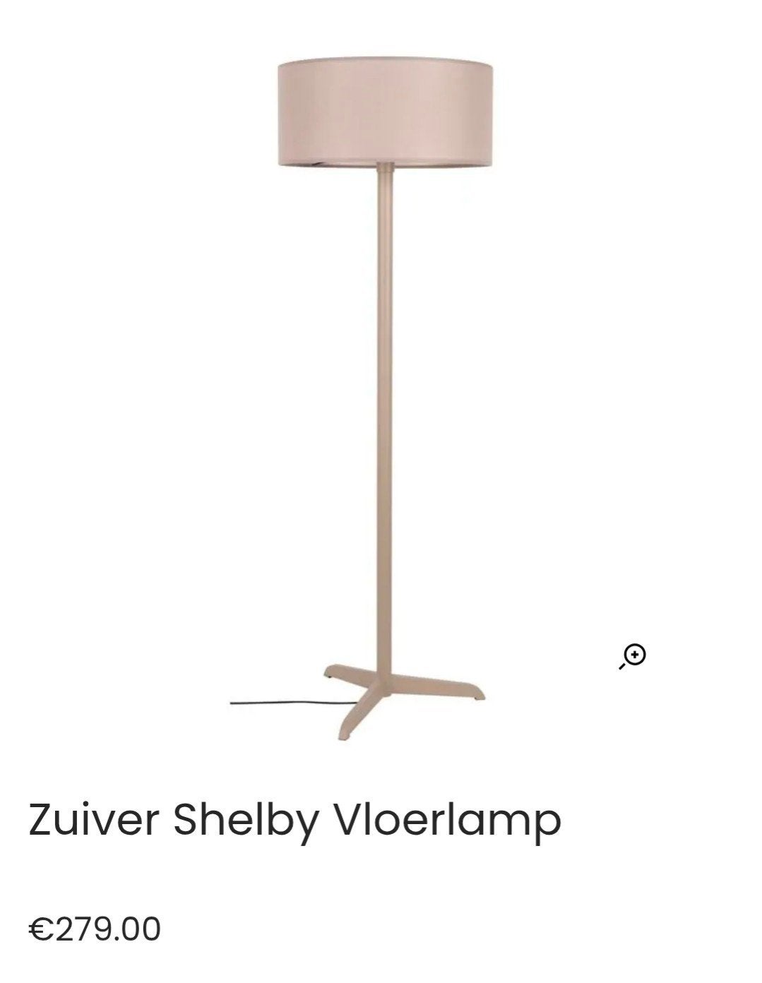 Nieuwe Zuiver Shelby Vloerlamp / Staande lamp – Taupe Nieuw, Ophalen of Verzenden, Nieuw, 150 tot 200 cm