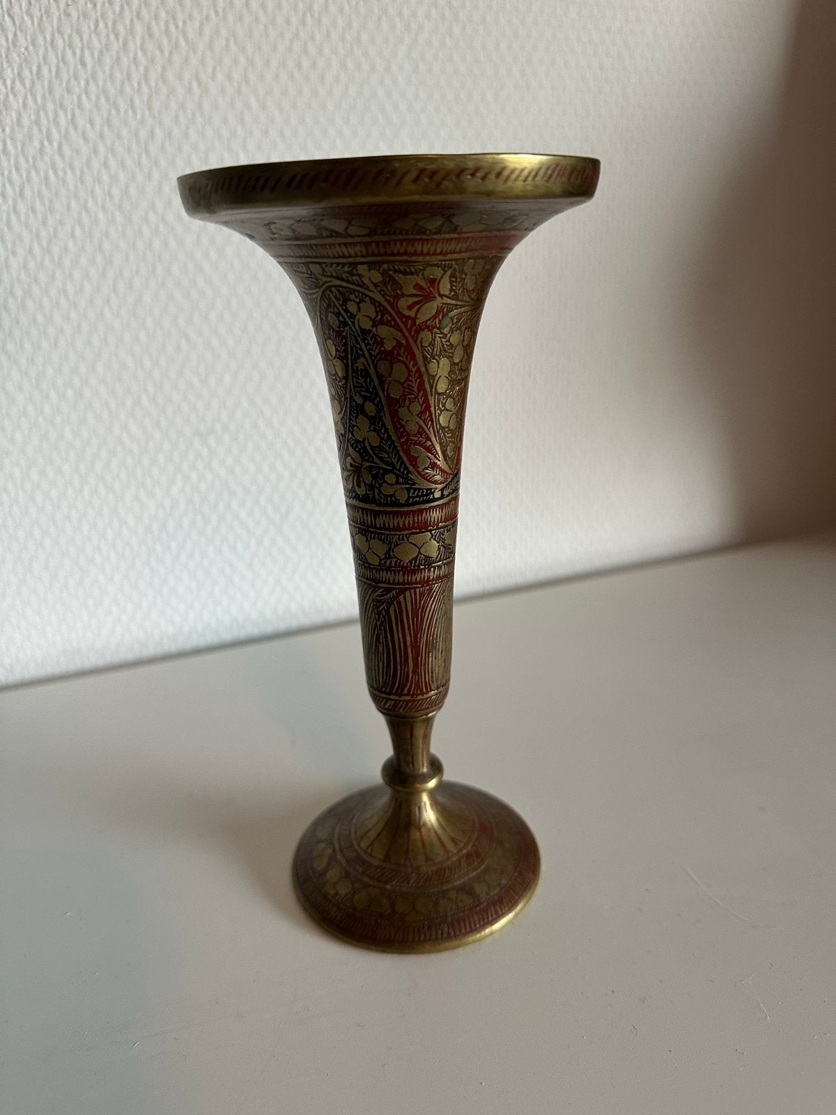 Vintage Indiase messing vaas, Ophalen of Verzenden
